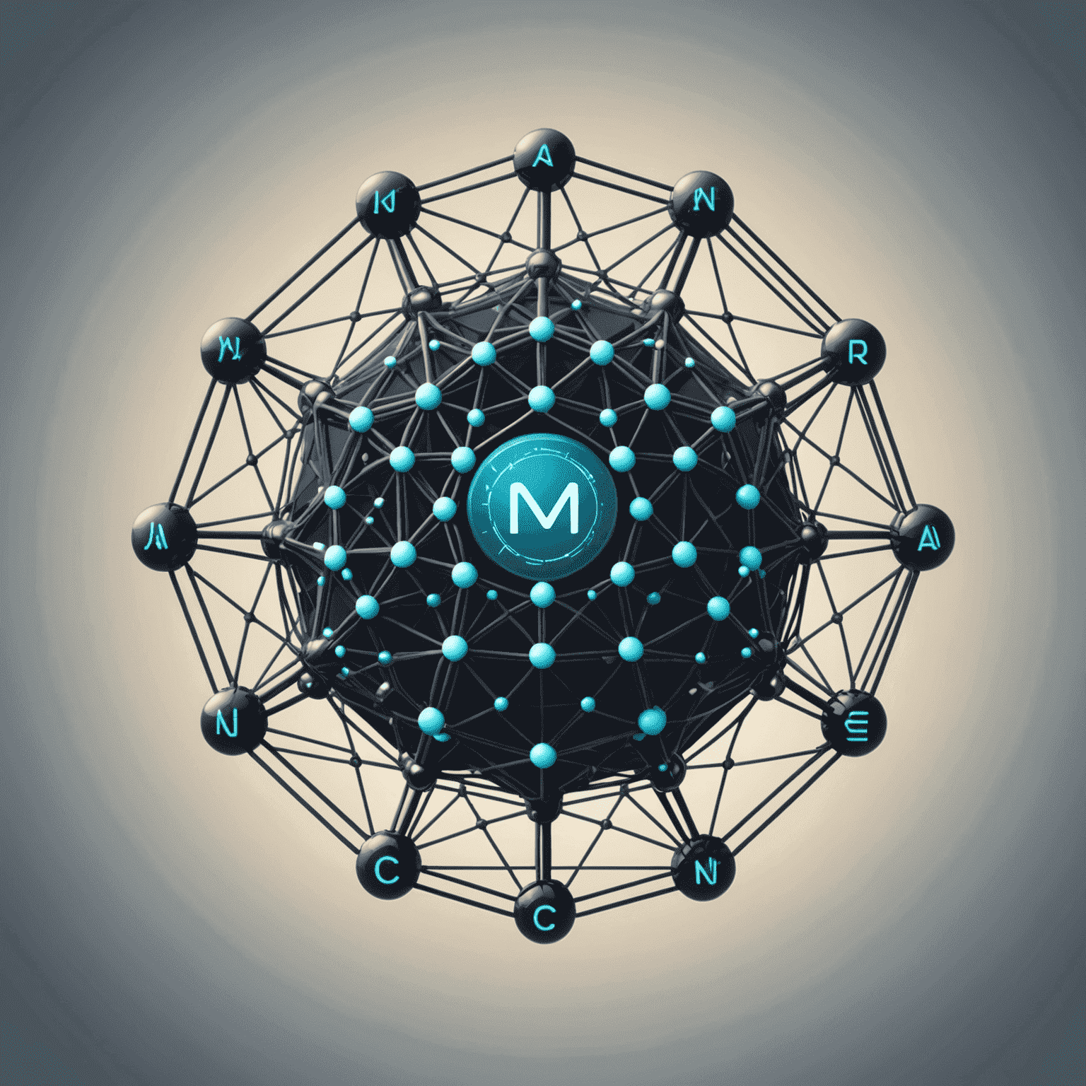 NoMachine logo with futuristic network connections, representing advanced remote access technology